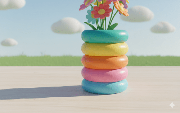 3D Modern Creative Vase 049: A Versatile Design for Contemporary Spaces