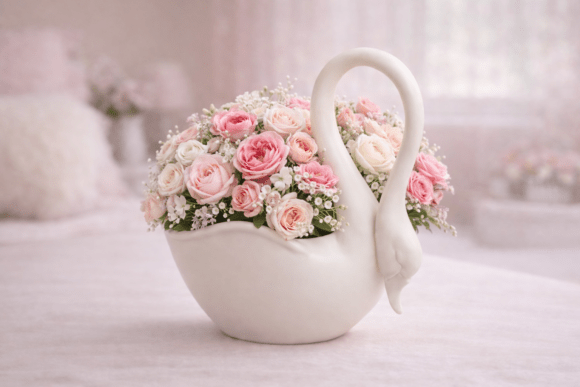 3D Swan Planter STL 081 – A Modern Twist on Timeless Elegance