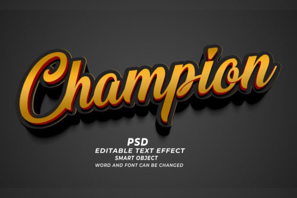 Champion PSD 3D Editable Text Effect: A Powerful Tool for Designers