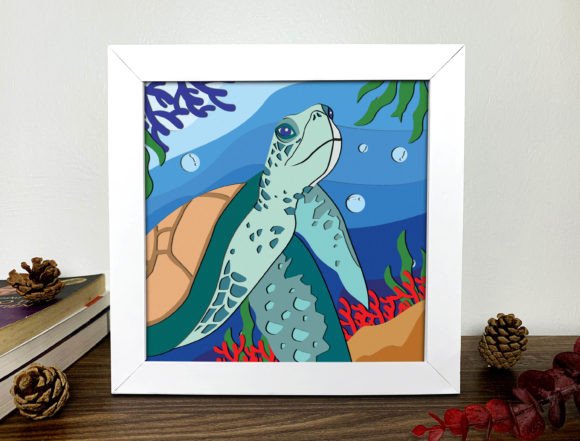 Crafting Depth: A Practical Look at the Sea Turtle Shadow Box 3D SVG