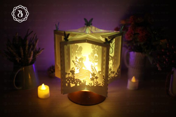 Crafting Magic: The Book Star Lantern Fairies 3D SVG