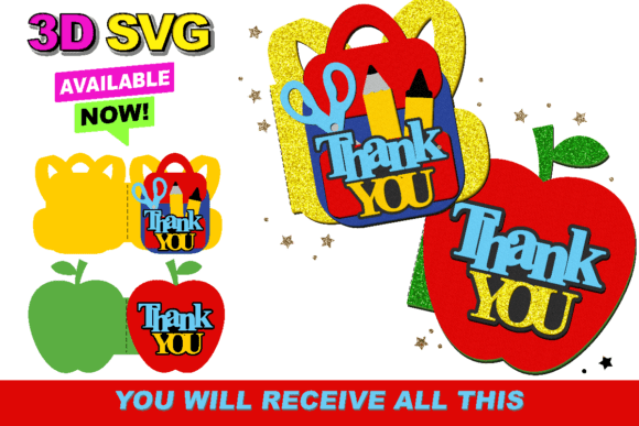 Elevating Classroom Appreciation with a Teacher Card 3D SVG