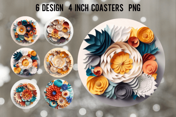 Elevating Personalization: The Strategic Value of Flower 3D Coaster Round Sublimation Designs