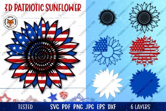 Evaluating the 3D Sunflower 4th of July SVG for Patriotic Crafts