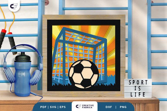 Football 3D Shadow Box Light Box