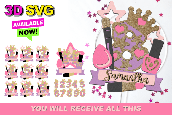 Make Up Cake Topper 3D SVG: A Creative Tool for Every Project