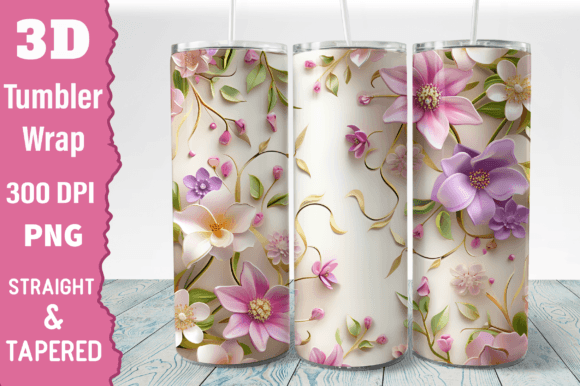 Mastering 3D Floral Tumbler Wrap Sublimation