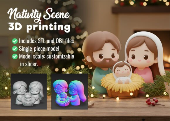 Nativity Set Christmas 3D Printing