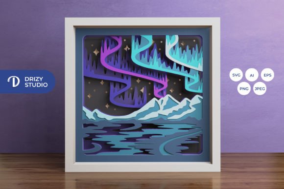 Northern Light 3D Shadow Box: A Unique Paper-Cutting Art Experience