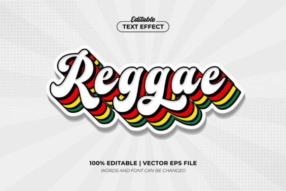 Reggae 3D Vintage Editable Text Effect and Youth Bold Headline Editable Text Effect